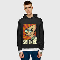 Толстовка-худи мужская Futurama Science, цвет: 3D-белый — фото 2