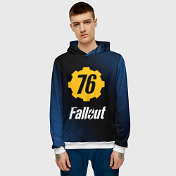 Толстовка-худи мужская FALLOUT76, цвет: 3D-белый — фото 2