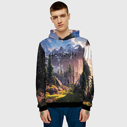 Толстовка-худи мужская Horizon Zero Dawn, цвет: 3D-черный — фото 2