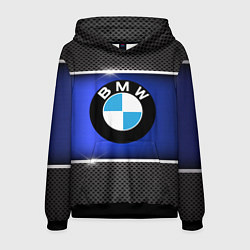 Толстовка-худи мужская BMW, цвет: 3D-черный