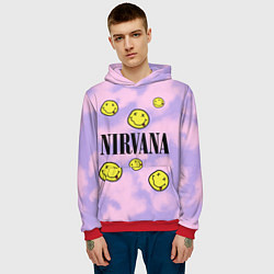 Толстовка-худи мужская NIRVANA, цвет: 3D-красный — фото 2