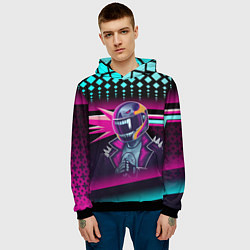 Толстовка-худи мужская НЕОНОВЫЙ ГОНЩИК, цвет: 3D-черный — фото 2