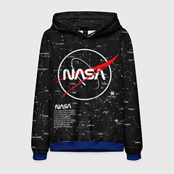 Толстовка-худи мужская NASA, цвет: 3D-синий