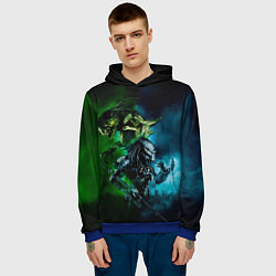 Толстовка-худи мужская PREDATOR, цвет: 3D-синий — фото 2