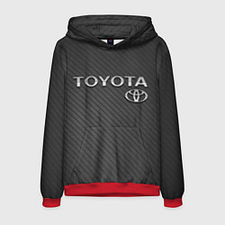 Толстовка-худи мужская Toyota Carbon, цвет: 3D-красный