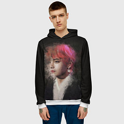 Толстовка-худи мужская BTS, цвет: 3D-белый — фото 2