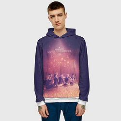 Толстовка-худи мужская BTS, цвет: 3D-белый — фото 2