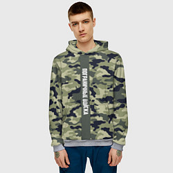 Толстовка-худи мужская Пограничные Войска камуфляж, цвет: 3D-меланж — фото 2