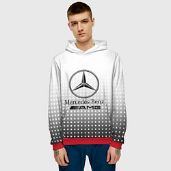 Толстовка-худи мужская Mercedes-Benz, цвет: 3D-красный — фото 2