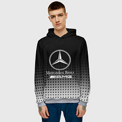 Толстовка-худи мужская Mercedes-Benz, цвет: 3D-меланж — фото 2