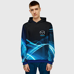 Толстовка-худи мужская MAZDA, цвет: 3D-синий — фото 2