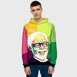Толстовка-худи мужская Hayao Miyazaki, цвет: 3D-черный — фото 2