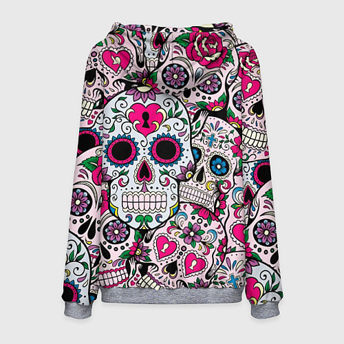 Мужская толстовка Весёлые черепа / 3D-Меланж – фото 2