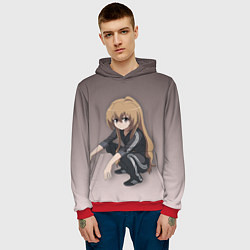 Толстовка-худи мужская Аниме, цвет: 3D-красный — фото 2