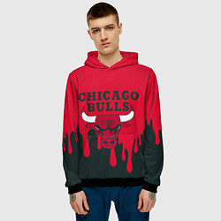 Толстовка-худи мужская Chicago Bulls, цвет: 3D-черный — фото 2