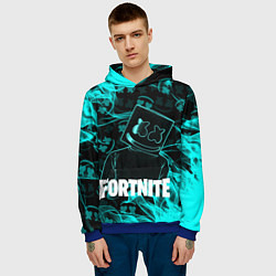 Толстовка-худи мужская Fortnite Marshmello, цвет: 3D-синий — фото 2