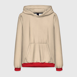 Толстовка-худи мужская Бежевая Маска, цвет: 3D-красный