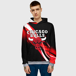 Толстовка-худи мужская CHICAGO BULLS, цвет: 3D-меланж — фото 2
