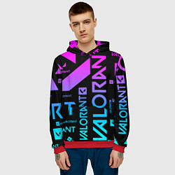 Толстовка-худи мужская Valorant, цвет: 3D-красный — фото 2