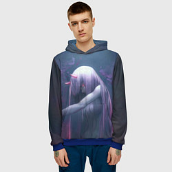 Толстовка-худи мужская DARLING IN THE FRANXX, цвет: 3D-синий — фото 2