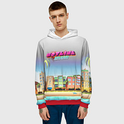 Толстовка-худи мужская HOTLINE MIAMI, цвет: 3D-красный — фото 2