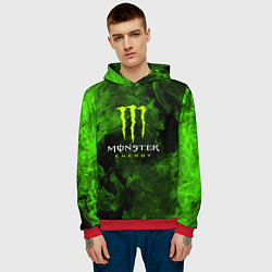 Толстовка-худи мужская MONSTER ENERGY, цвет: 3D-красный — фото 2