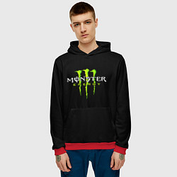 Толстовка-худи мужская MONSTER ENERGY, цвет: 3D-красный — фото 2