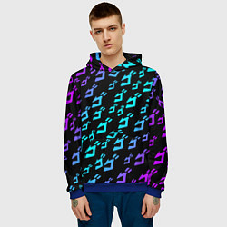 Толстовка-худи мужская JOJOS BIZARRE ADVENTURE, цвет: 3D-синий — фото 2