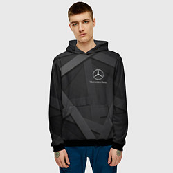 Толстовка-худи мужская MERCEDES, цвет: 3D-черный — фото 2