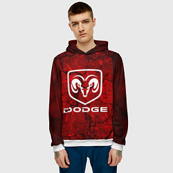 Толстовка-худи мужская DODGE, цвет: 3D-белый — фото 2