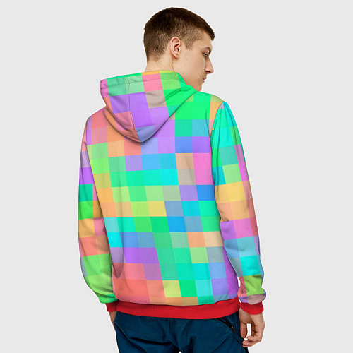 Мужская толстовка Minecraft / 3D-Красный – фото 4