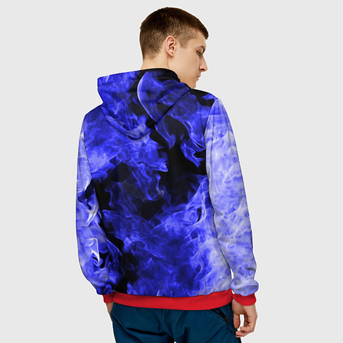 Мужская толстовка TOYOTA / 3D-Красный – фото 4