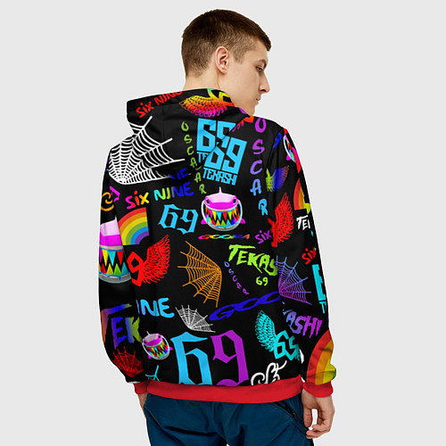Мужская толстовка 6IX9INE / 3D-Красный – фото 4