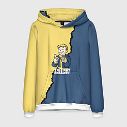 Толстовка-худи мужская Fallout logo boy, цвет: 3D-белый