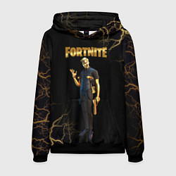 Толстовка-худи мужская Gold Midas Fortnite 2, цвет: 3D-черный