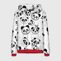 Толстовка-худи мужская Панды, цвет: 3D-красный