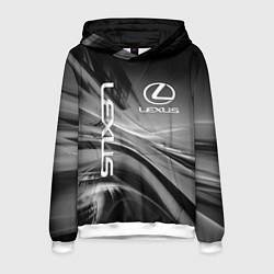 Толстовка-худи мужская LEXUS, цвет: 3D-белый