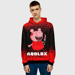 Толстовка-худи мужская Roblox Piggy, цвет: 3D-черный — фото 2