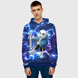 Толстовка-худи мужская UNDERTALE АНДЕРТЕЙЛ, цвет: 3D-синий — фото 2