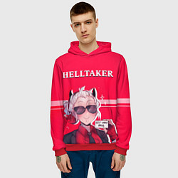 Толстовка-худи мужская HELLTAKER, цвет: 3D-красный — фото 2