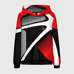 Толстовка-худи мужская Mitsubishi ФОРМА, цвет: 3D-черный