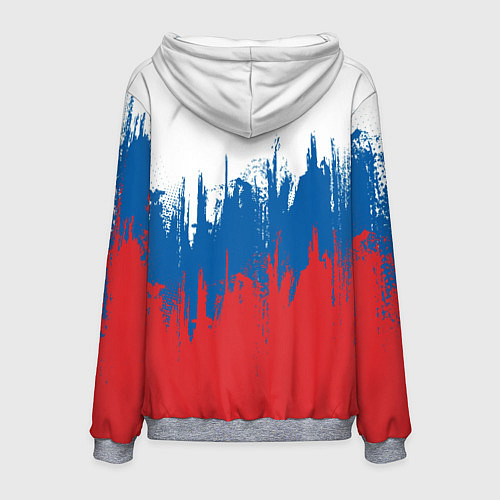 Мужская толстовка РОССИЯ ТРИКОЛОР / 3D-Меланж – фото 2