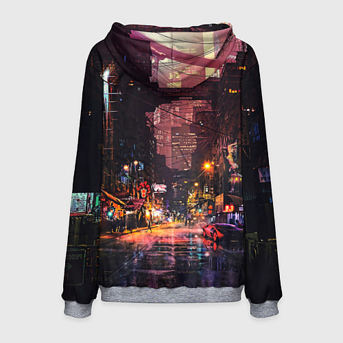 Мужская толстовка CYBERPUNK 2077:КИБЕРПАНК S / 3D-Меланж – фото 2