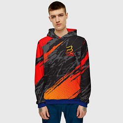 Толстовка-худи мужская Форма для мотокросса FOX, цвет: 3D-синий — фото 2