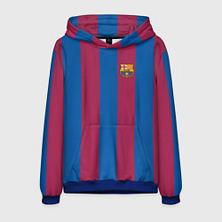 Толстовка-худи мужская FC Barcelona 2021, цвет: 3D-синий