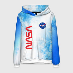 Толстовка-худи мужская NASA НАСА, цвет: 3D-белый