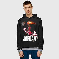 Толстовка-худи мужская MICHAEL JORDAN, цвет: 3D-меланж — фото 2