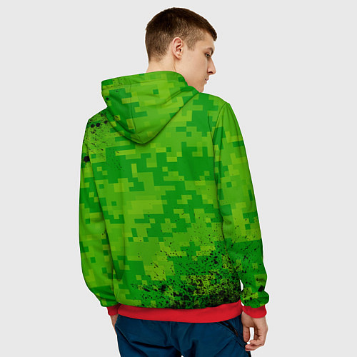 Мужская толстовка MINECRAFT МАЙНКРАФТ / 3D-Красный – фото 4
