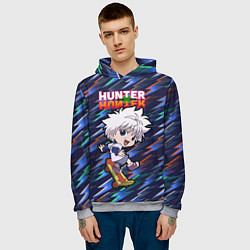 Толстовка-худи мужская Киллуа Hunter x Hunter, цвет: 3D-меланж — фото 2