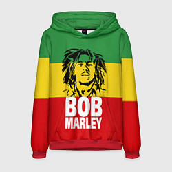 Толстовка-худи мужская Bob Marley, цвет: 3D-красный